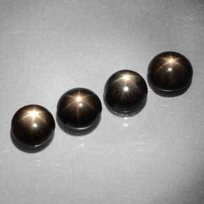 Achetez naturel ct Noire Saphir Étoilé gems, Coupe roude, En provenance Thaïlande chez GemSelect. En stock, livraison internationale!