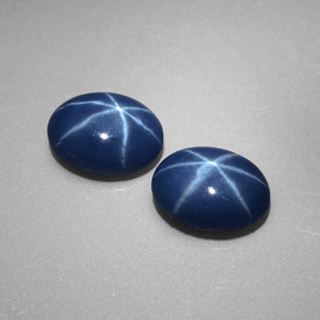 Achetez naturel ct bleue saphir étoilé gems, coupe ovale, en provenance thaïlande chez gemselect. en stock, livraison internationale!