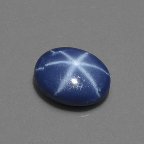 Saphir Étoilé Bleu naturelle Coupe ovale, 2.63 ct, Opaque