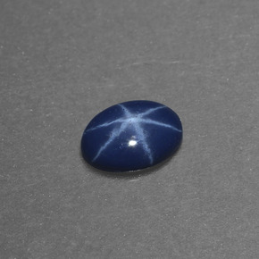 Saphir Étoilé Bleu naturelle Coupe ovale, 0.46 ct, Opaque