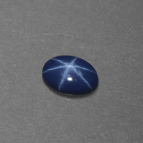 Saphir Étoilé Bleu naturelle Coupe ovale, 0.46 ct, Opaque
