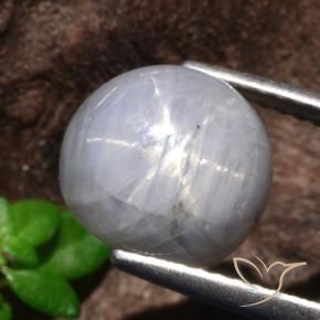 Saphir étoilé Gris léger naturelle ovale, 5.35 ct, Opaque