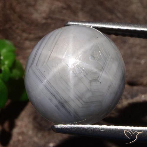 10.69ct Naturel Gris léger Saphir étoilé, ovale, Opaque