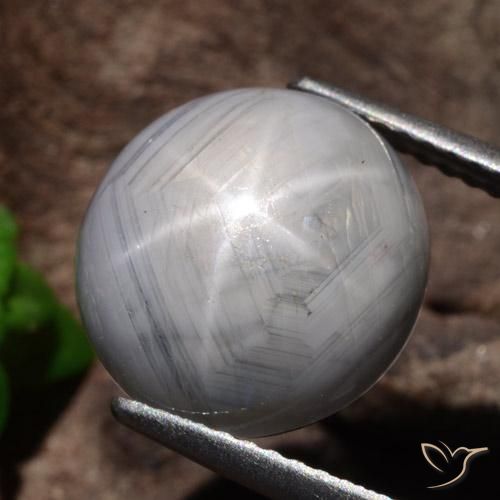 Saphir étoilé Gris léger naturelle ovale, 10.69 ct, Opaque