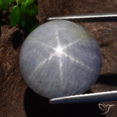 Saphir Étoilé Gris léger naturelle Coupe roude, 21.23 ct, Opaque
