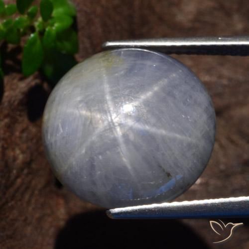 Saphir Étoilé Gris léger naturelle Coupe roude, 21.23 ct, Opaque
