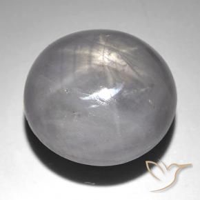 Saphir étoilé Argent pourpre naturelle ovale, 12.12 ct, Opaque