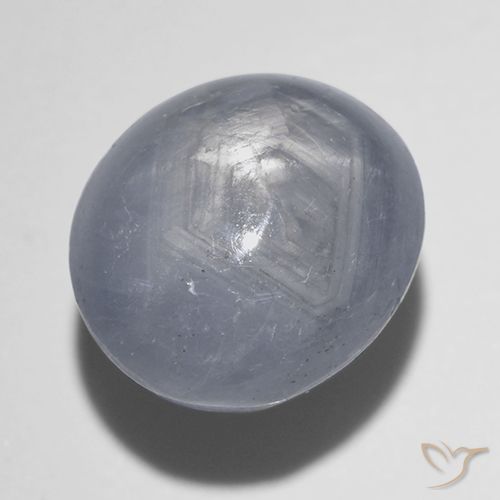 7.06ct Naturel Gris bleuâtre Saphir étoilé, ovale, Opaque