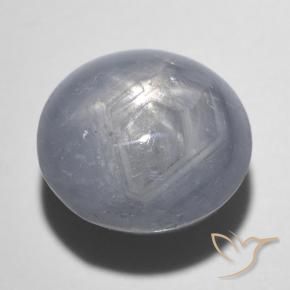Saphir étoilé Gris bleuâtre naturelle ovale, 7.06 ct, Opaque