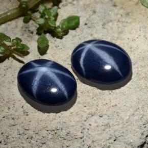 Achetez naturel 4,31ct bleue saphir étoilé gems, coupe ovale, en provenance thaïlande chez gemselect. en stock, livraison internationale!