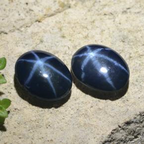 Achetez naturel 5,07ct bleue saphir étoilé gems, coupe ovale, en provenance thaïlande chez gemselect. en stock, livraison internationale!