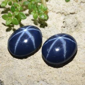 Achetez naturel 4,28ct bleue saphir étoilé gems, coupe ovale, en provenance thaïlande chez gemselect. en stock, livraison internationale!