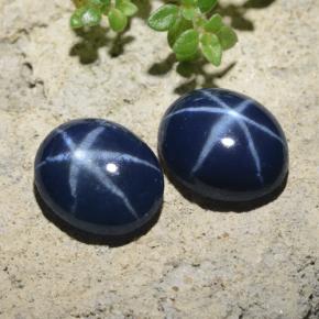 Achetez naturel 4,44ct bleue saphir étoilé gems, coupe ovale, en provenance thaïlande chez gemselect. en stock, livraison internationale!