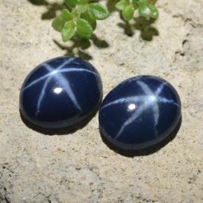 Achetez naturel 4,44ct bleue saphir étoilé gems, coupe ovale, en provenance thaïlande chez gemselect. en stock, livraison internationale!