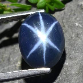 Saphir Étoilé Bleu naturelle Coupe ovale, 3.93 ct, Opaque