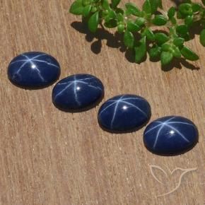 Shop natural 4.18ct Bleu foncé Saphir étoilé gems, ovale, from Thaïlande at GemSelect. In stock, global shipping!