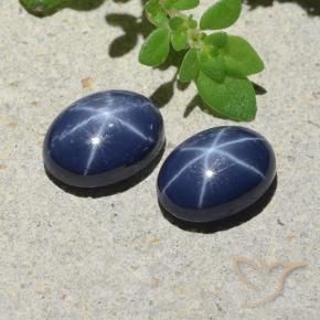 Achetez naturel 2.72ct Bleu foncé Saphir Étoilé gems, Coupe ovale, En provenance Thaïlande chez GemSelect. En stock, livraison internationale!