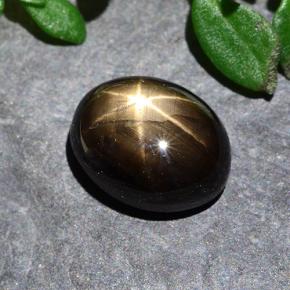 Saphir Étoilé Noire naturelle Coupe ovale, 2.28 ct, Opaque