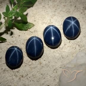 Shop natural 4.64ct Bleu foncé Saphir étoilé gems, ovale, from Thaïlande at GemSelect. In stock, global shipping!