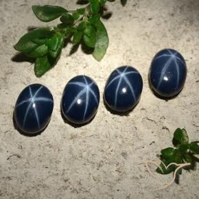 Shop natural 5.43ct Bleu foncé Saphir étoilé gems, ovale, from Thaïlande at GemSelect. In stock, global shipping!