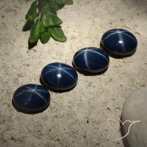 Shop natural 6.04ct Bleu foncé Saphir étoilé gems, ovale, from Thaïlande at GemSelect. In stock, global shipping!