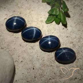Shop natural 6.04ct Bleu foncé Saphir étoilé gems, ovale, from Thaïlande at GemSelect. In stock, global shipping!