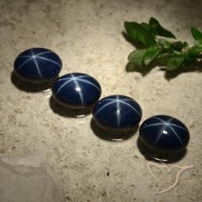 Shop natural 6.11ct Bleu foncé Saphir étoilé gems, ovale, from Thaïlande at GemSelect. In stock, global shipping!
