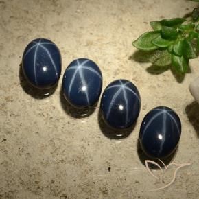Shop natural 4.46ct Bleu marine profond Saphir étoilé gems, ovale, from Thaïlande at GemSelect. In stock, global shipping!