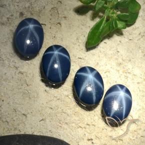 Shop natural 2.84ct Bleu foncé Saphir étoilé gems, ovale, from Thaïlande at GemSelect. In stock, global shipping!