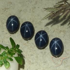 Shop natural 5.69ct Bleu foncé Saphir étoilé gems, ovale, from Thaïlande at GemSelect. In stock, global shipping!
