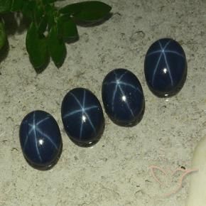 Shop natural 3.31ct Bleu foncé Saphir étoilé gems, ovale, from Thaïlande at GemSelect. In stock, global shipping!