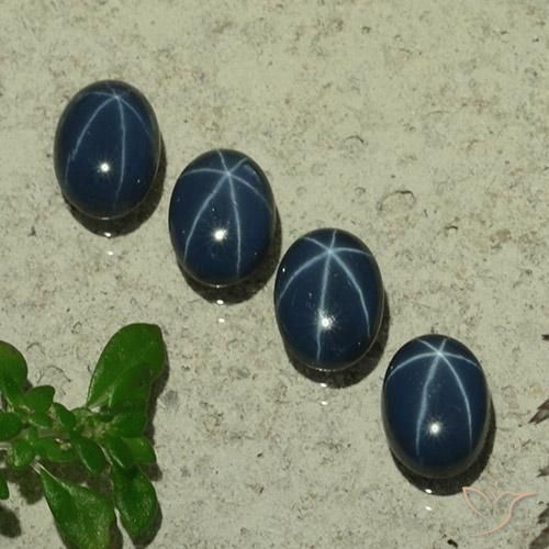 Shop natural 5.11ct Bleu foncé Saphir étoilé gems, ovale, from Thaïlande at GemSelect. In stock, global shipping!