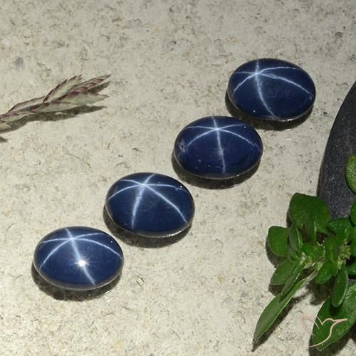 Achetez naturel 4,64ct bleue saphir étoilé gems, coupe ovale, en provenance thaïlande chez gemselect. en stock, livraison internationale!