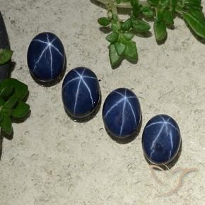Shop natural 4.61ct Bleu foncé Saphir étoilé gems, ovale, from Thaïlande at GemSelect. In stock, global shipping!