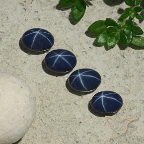 Shop natural 4.57ct Bleu foncé Saphir étoilé gems, ovale, from Thaïlande at GemSelect. In stock, global shipping!