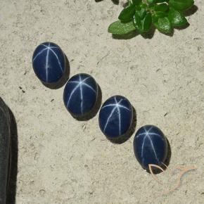 Shop natural 4.05ct Bleu foncé Saphir étoilé gems, ovale, from Thaïlande at GemSelect. In stock, global shipping!