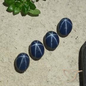Shop natural 4.05ct Bleu foncé Saphir étoilé gems, ovale, from Thaïlande at GemSelect. In stock, global shipping!