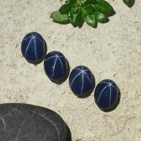 Shop natural 3.86ct Bleu foncé Saphir étoilé gems, ovale, from Thaïlande at GemSelect. In stock, global shipping!