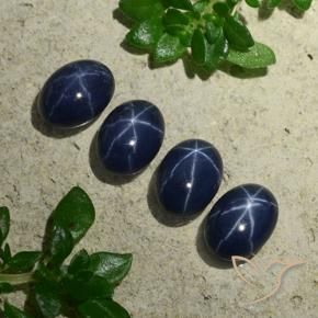 Shop natural 4.39ct Bleu foncé Saphir étoilé gems, ovale, from Thaïlande at GemSelect. In stock, global shipping!