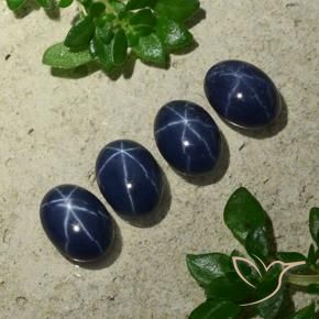 Shop natural 4.39ct Bleu foncé Saphir étoilé gems, ovale, from Thaïlande at GemSelect. In stock, global shipping!