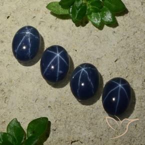 Shop natural 4.08ct Bleu foncé Saphir étoilé gems, ovale, from Thaïlande at GemSelect. In stock, global shipping!