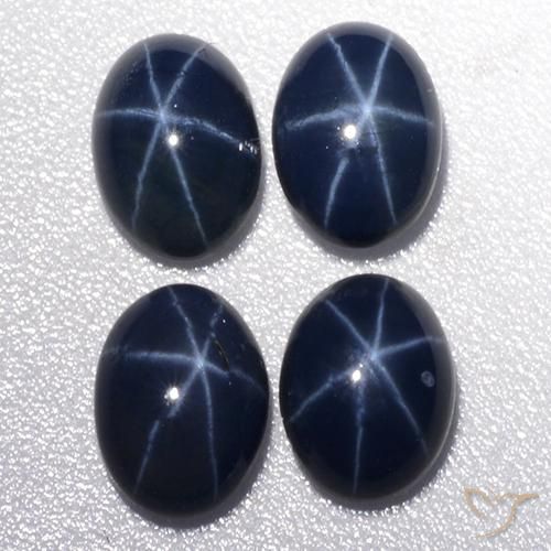 Shop natural 4.29ct Bleu foncé Saphir étoilé gems, ovale, from Thaïlande at GemSelect. In stock, global shipping!