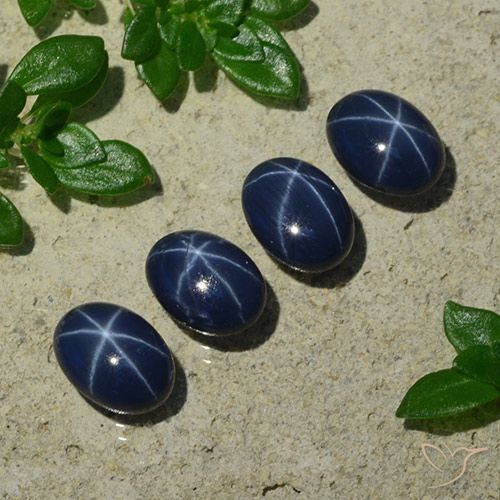 Achetez naturel 5,24ct bleue saphir étoilé gems, coupe ovale, en provenance thaïlande chez gemselect. en stock, livraison internationale!