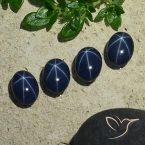Shop natural 4.38ct Bleu foncé Saphir étoilé gems, ovale, from Thaïlande at GemSelect. In stock, global shipping!