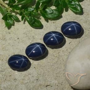 Shop natural 4.95ct Bleu foncé Saphir étoilé gems, ovale, from Thaïlande at GemSelect. In stock, global shipping!