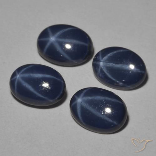 Shop natural 3.73ct Bleu foncé Saphir étoilé gems, ovale, from Thaïlande at GemSelect. In stock, global shipping!