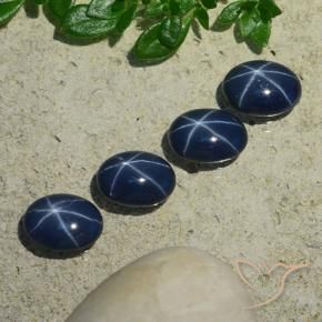 Shop natural 3.75ct Bleu foncé Saphir étoilé gems, ovale, from Thaïlande at GemSelect. In stock, global shipping!