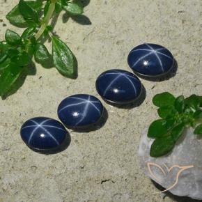 Shop natural 4.08ct Bleu foncé Saphir étoilé gems, ovale, from Thaïlande at GemSelect. In stock, global shipping!