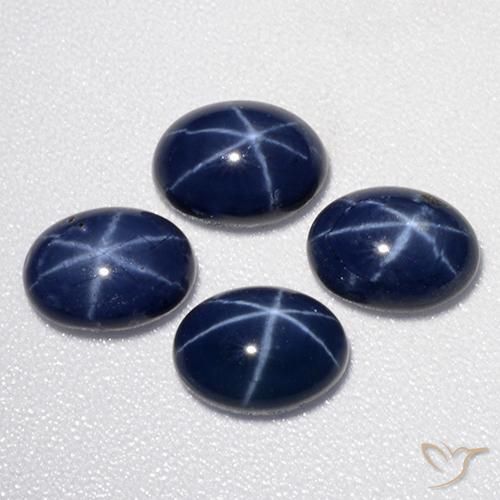 Shop natural 5.13ct Bleu foncé Saphir étoilé gems, ovale, from Thaïlande at GemSelect. In stock, global shipping!
