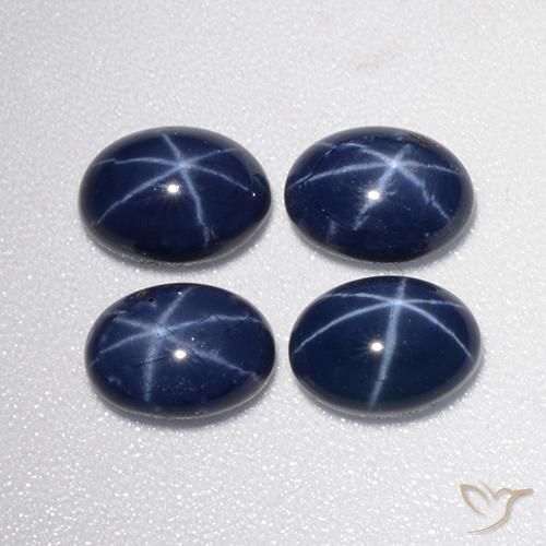Shop natural 5.13ct Bleu foncé Saphir étoilé gems, ovale, from Thaïlande at GemSelect. In stock, global shipping!